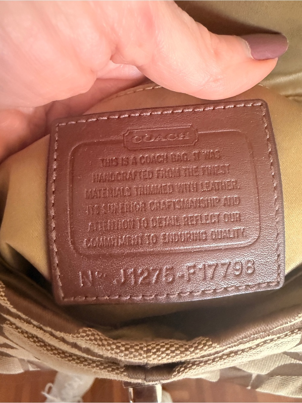 Coach Brown Signature Canvas Crossbody with Leather Strap - Picture 9 of 9